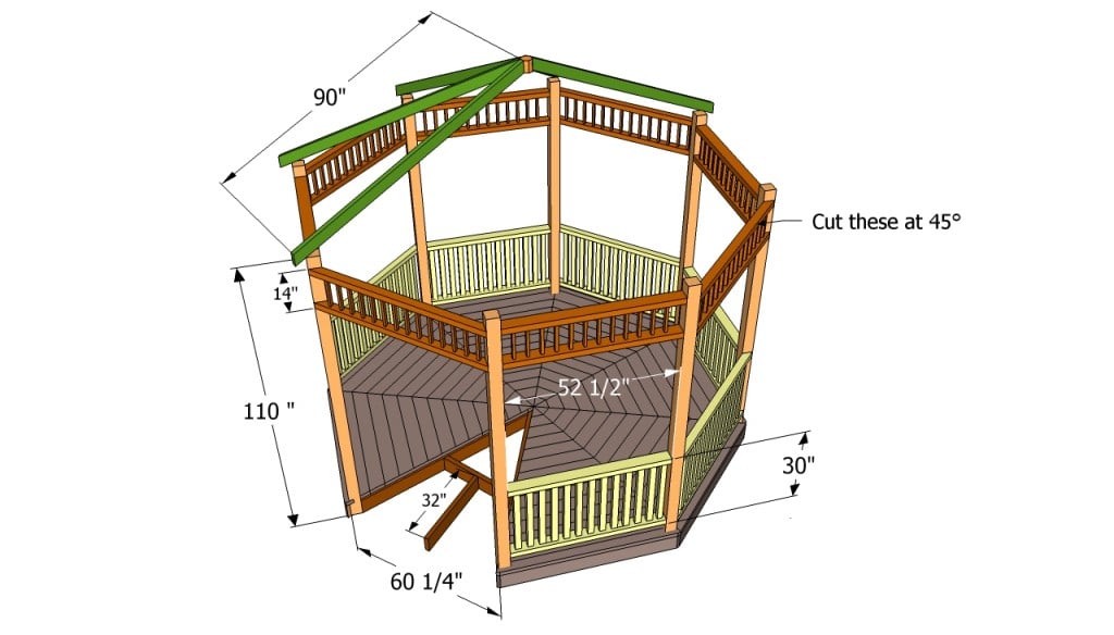  Gazebo  plans  free HowToSpecialist How to Build  Step 