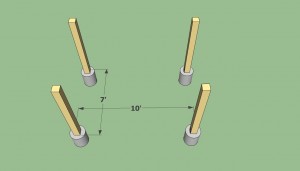 Installing gazebo posts