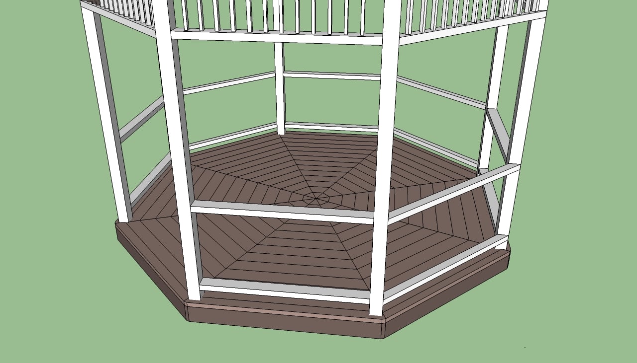 Gazebo top railings plans free