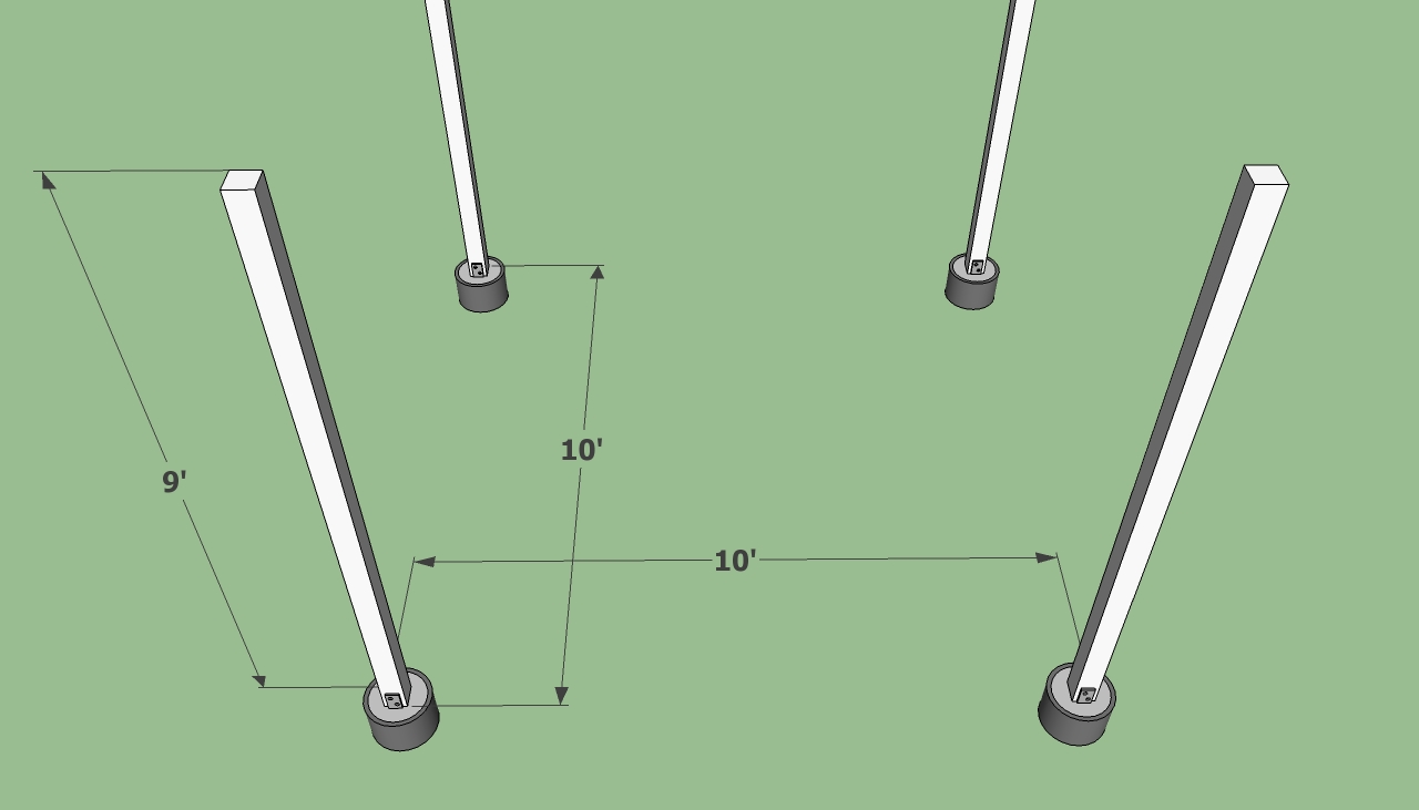 Simple gazebo posts