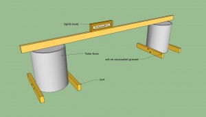 Floating deck footings