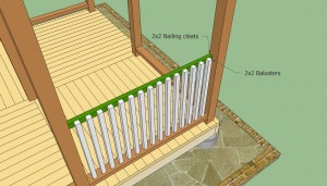 Installing gazebo railings