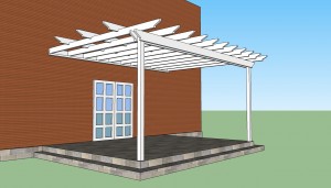 Pergola attached to house design