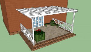 Pergola attached to house design
