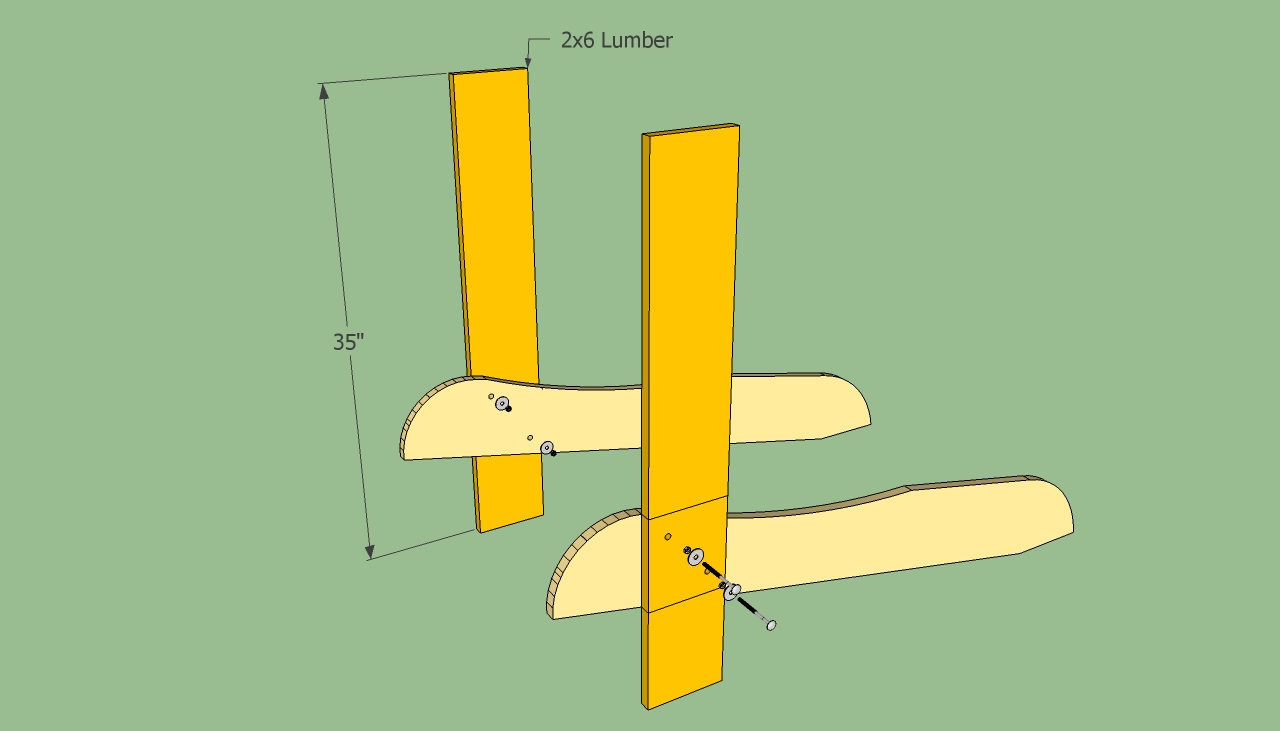 Installing the legs of the chair
