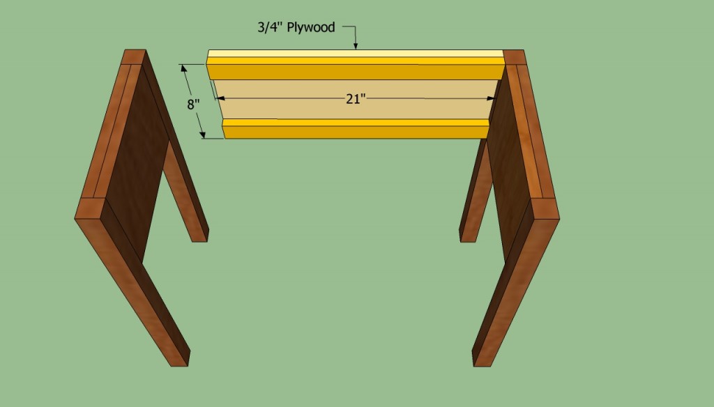 バッドサイドテーブルの背面を構築する