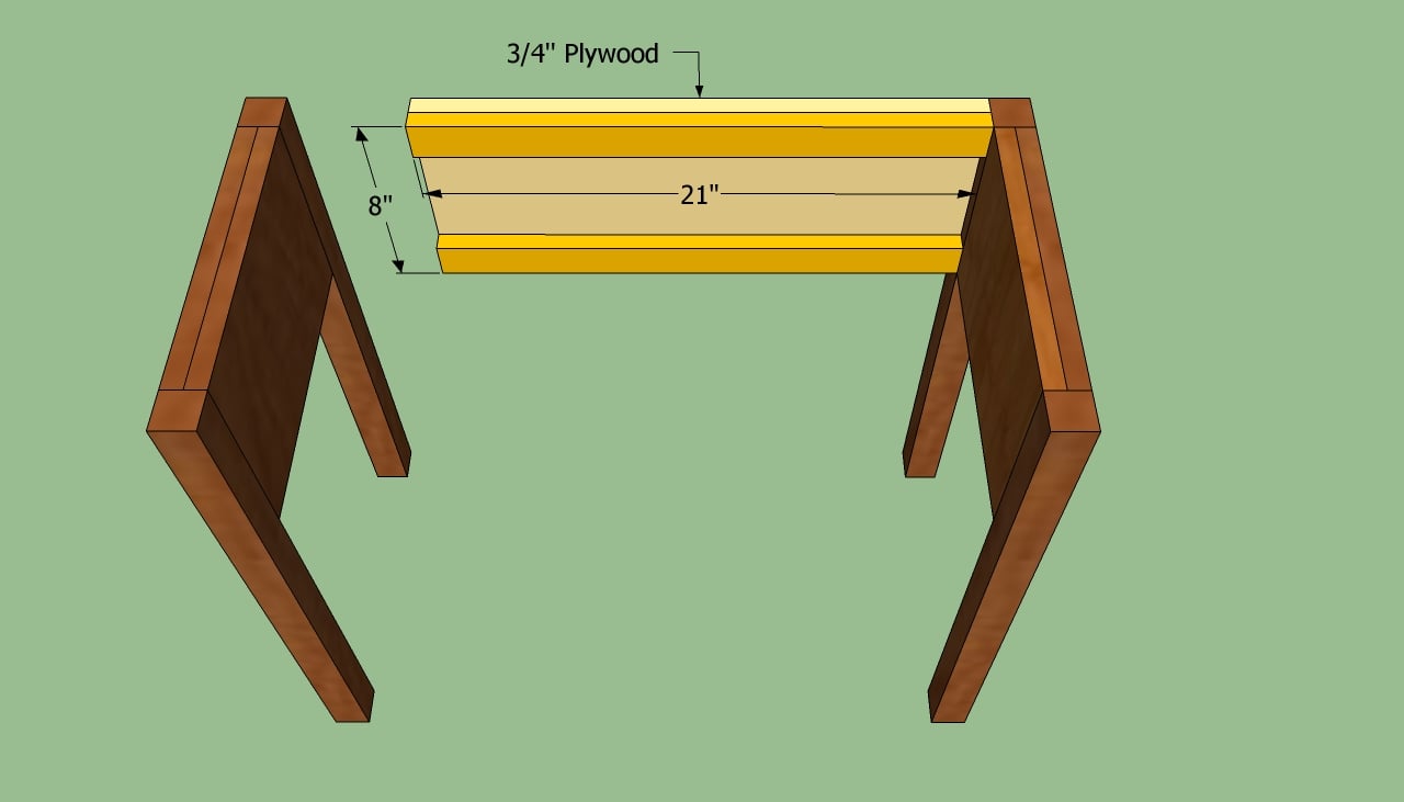 Building the back of the badside table