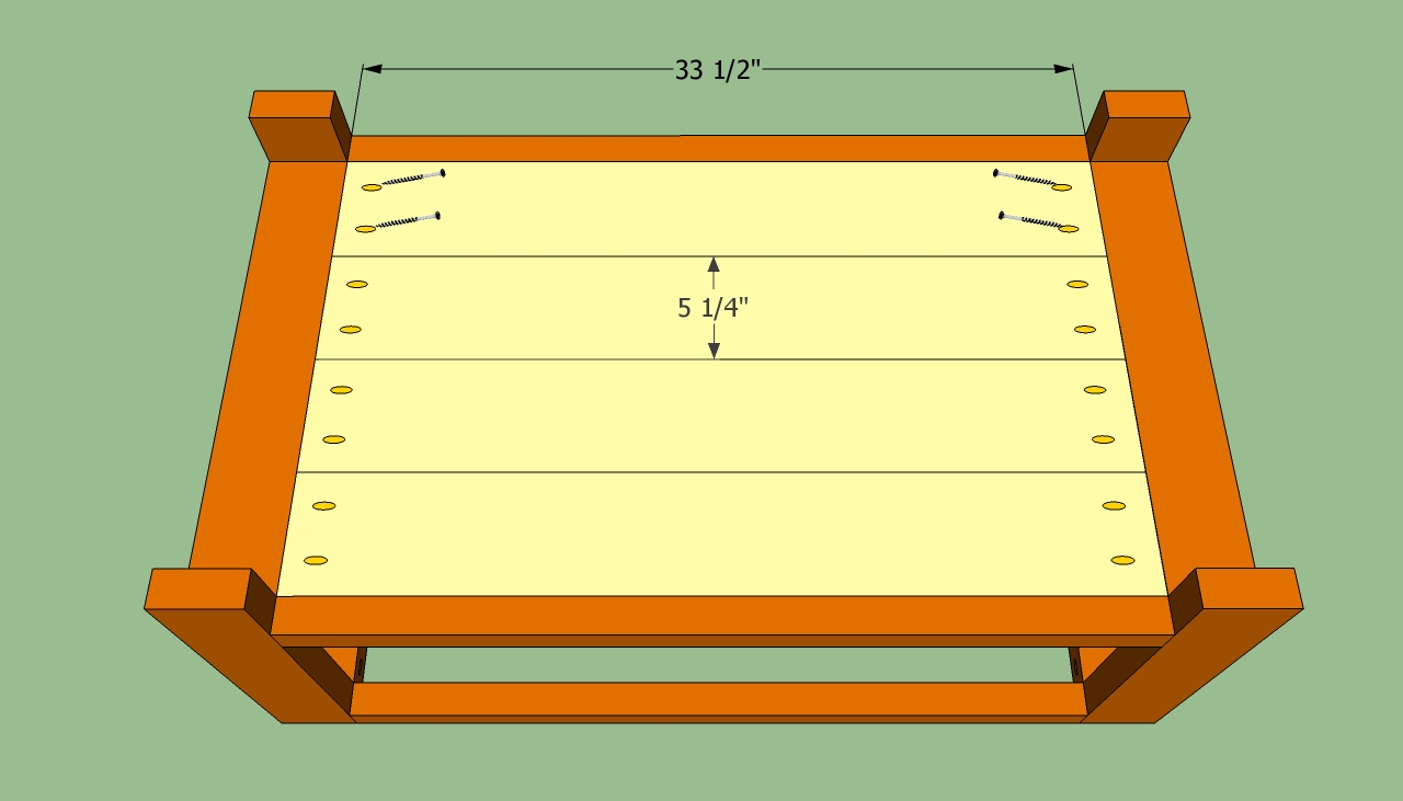 Building the bottom shelf