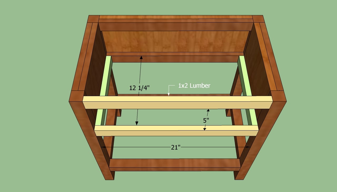 Building the rails for the shelf