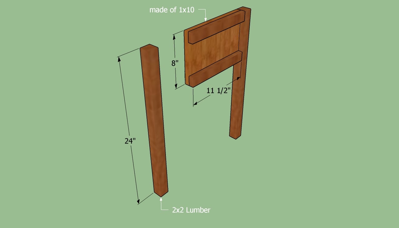 Building the sides of the table