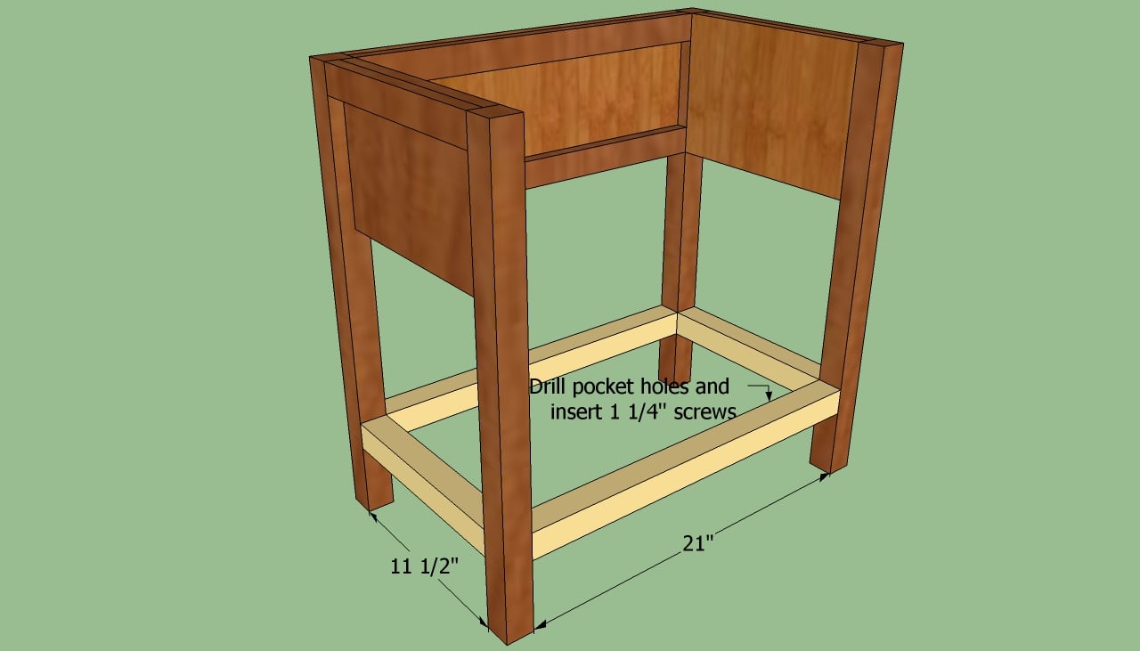 Installing the bottom supports