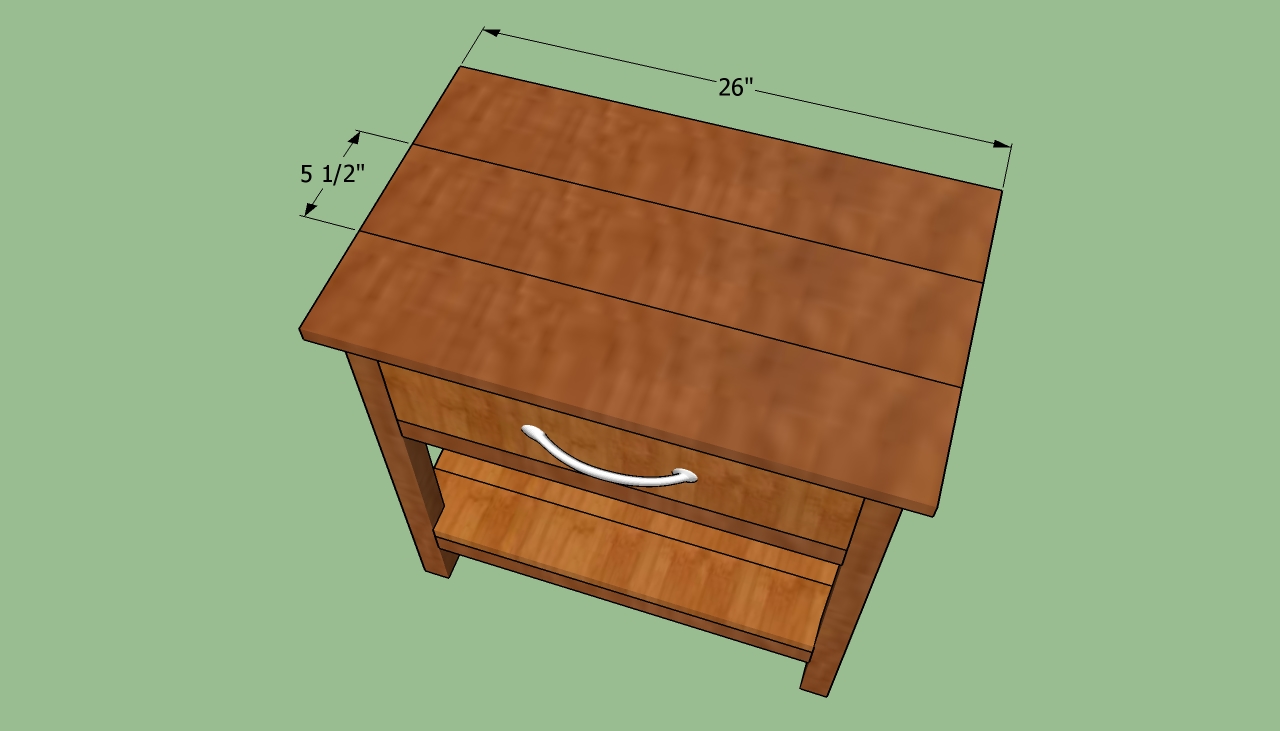 Installing the top of the bedside table