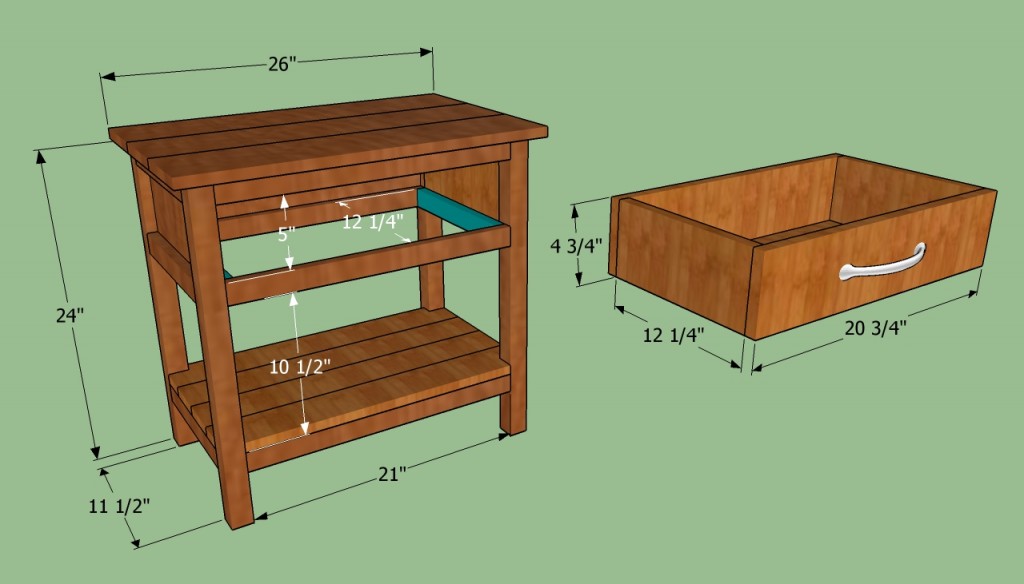 criar uma mesa de cabeceira de madeira