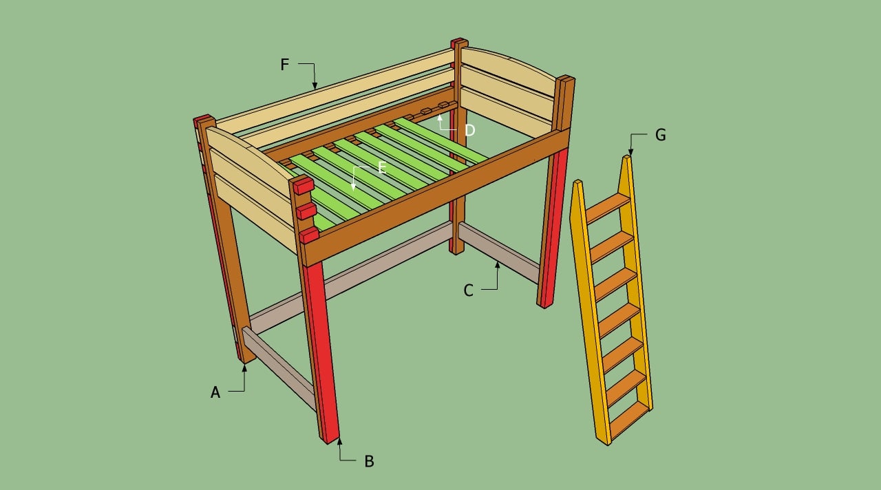 Building a loft bed with desk