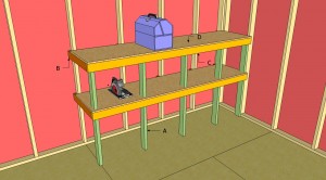 Building shelves for a shed