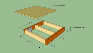 Building the floor of the dog house