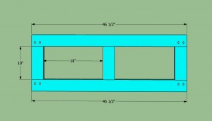 Front frame of the bench