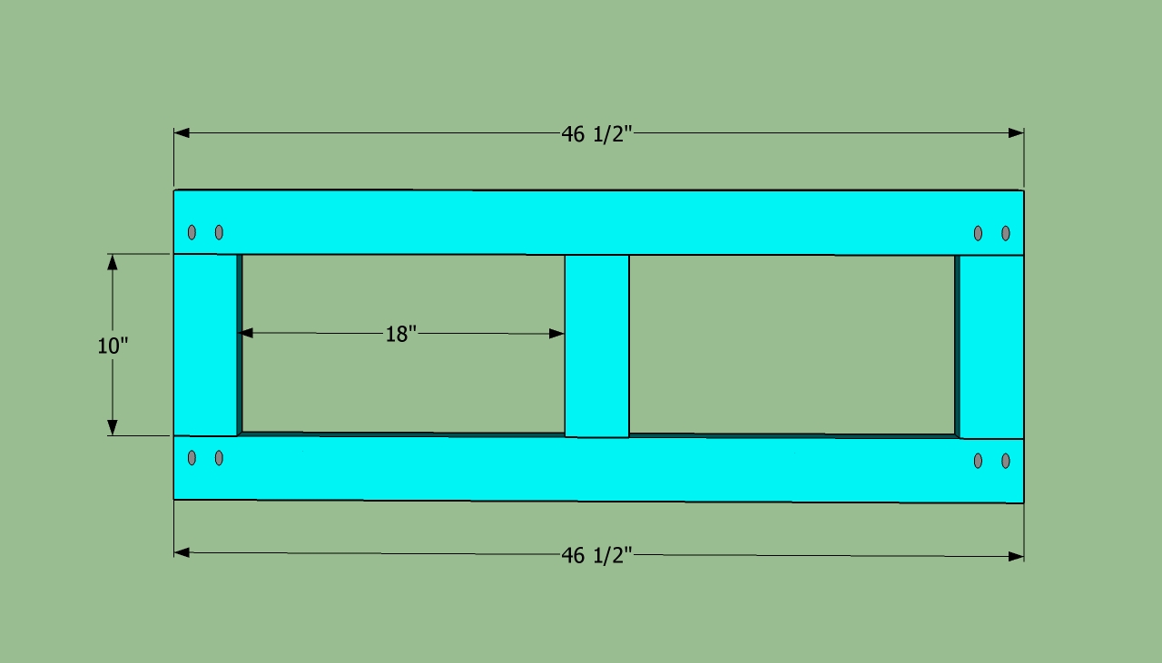 Front frame of the bench