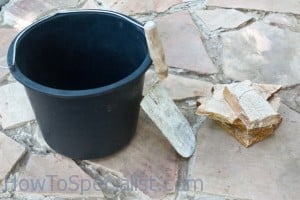 Tools for insulating a brick oven