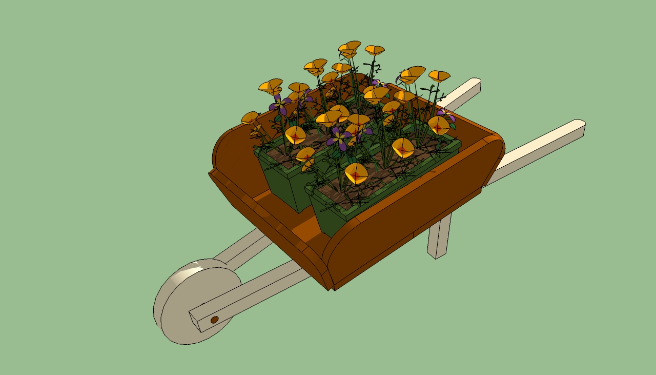 Wheelbarrow planter plans | HowToSpecialist - How to Build, Step by