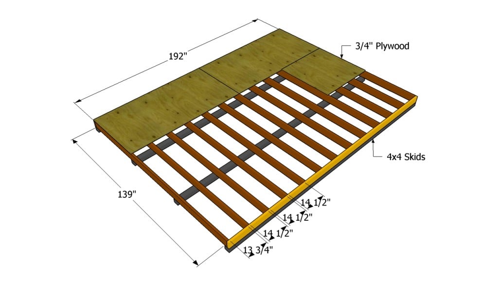Shed floor plans 12x16