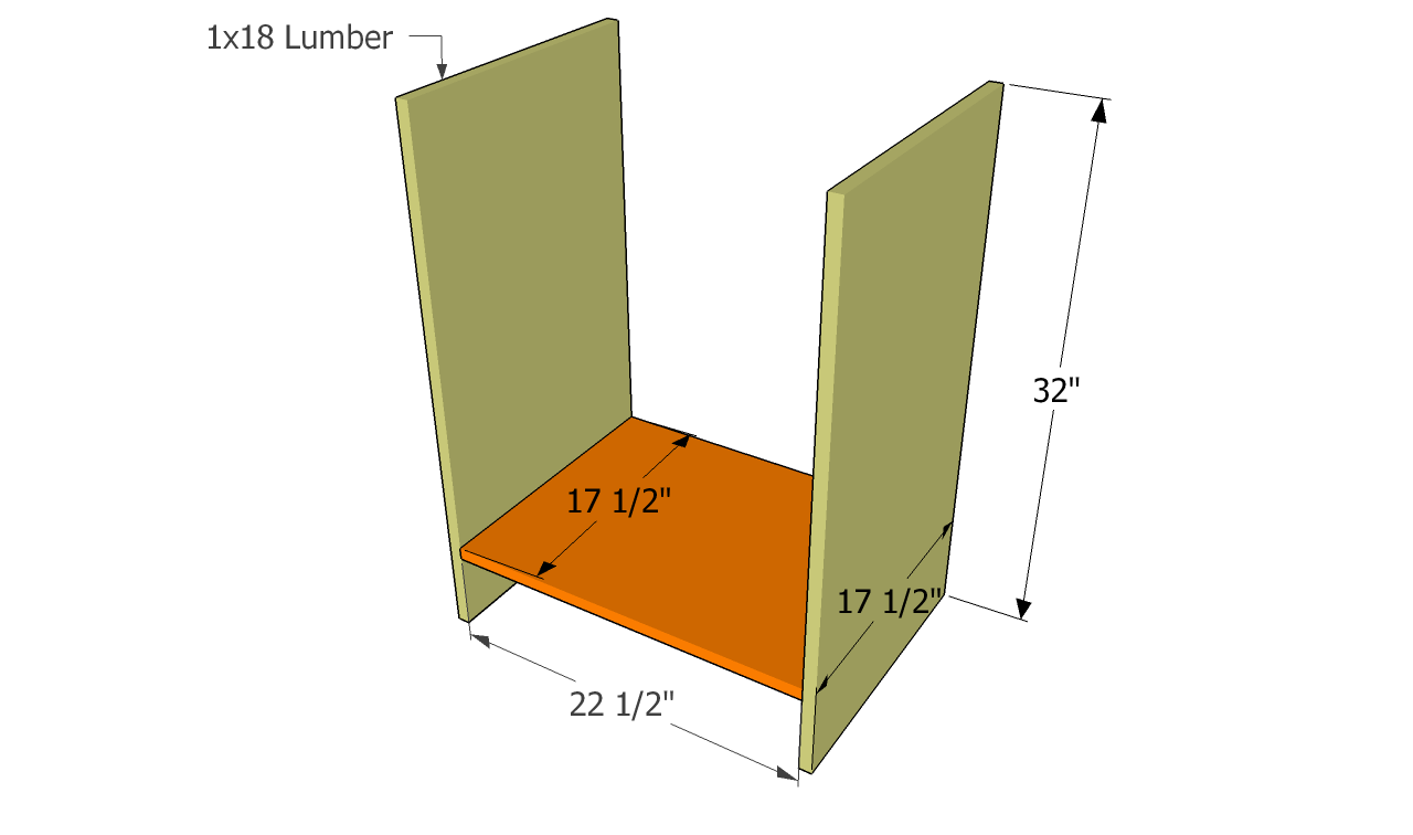 Building the frame of the vanity