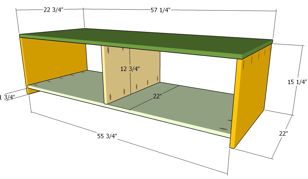 Building the front storage unit