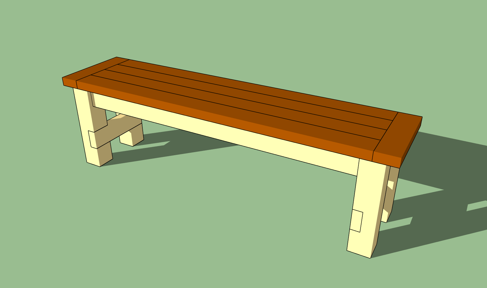 Скамья Wood Bench Plans