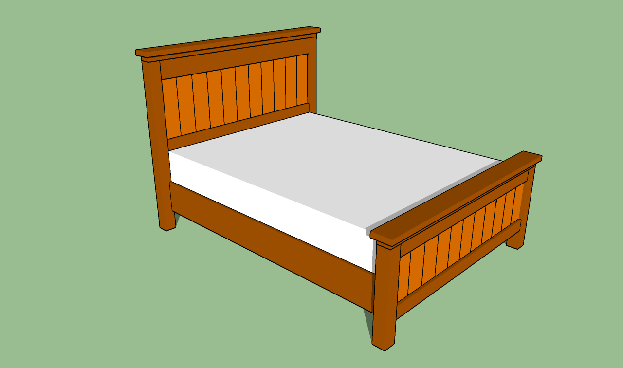 Diy wood deals bed frame queen