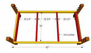 Building the frame of the daybed