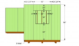 Installing siding on E-wall