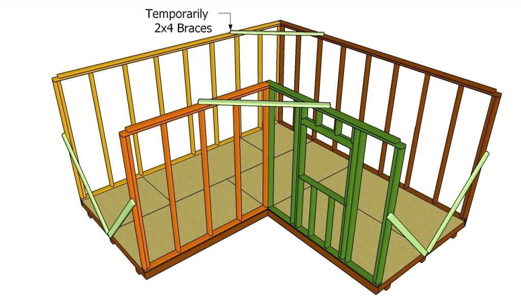 Installing the walls to the base HowToSpecialist How to Build, Step by Step DIY Plans