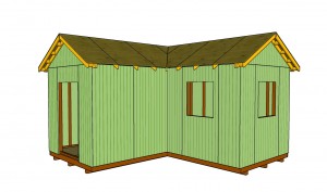 L-shaped shed