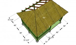 Attaching the roofing sheets