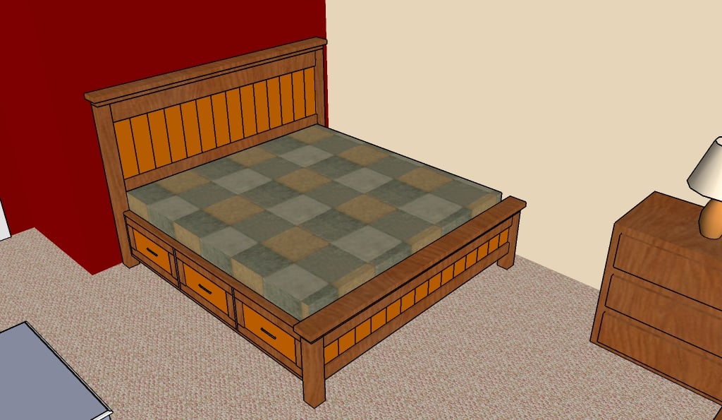 Bed frame with drawers plans