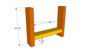 Buidling the legs of the bench