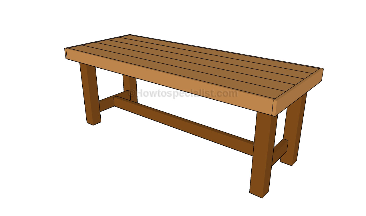 Simple Bench Plans Outdoor Furniture DIY 2x4 Lumber Patio