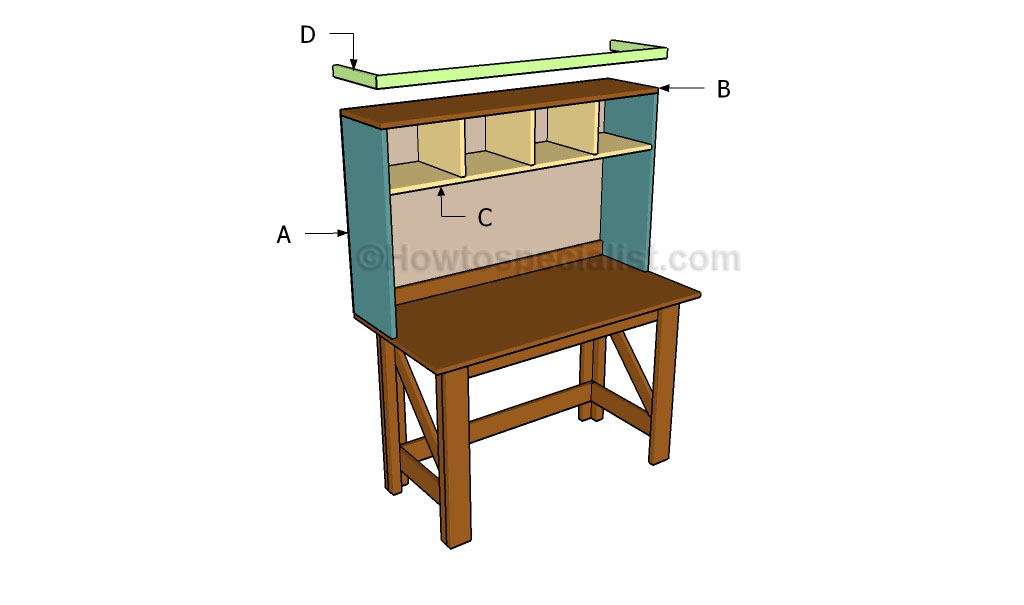 Desk Hutch Plans Howtospecialist How To Build Step By Step