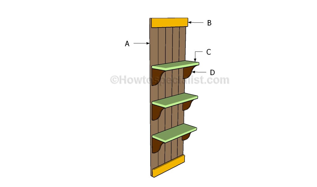 Building wall shelves