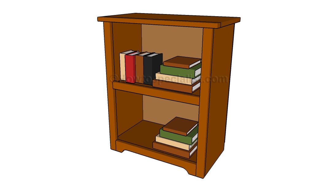 simple wooden bookshelf