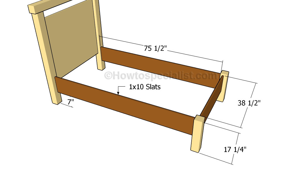 Twin Bed Plans | HowToSpecialist - How to Build, Step by Step DIY Plans