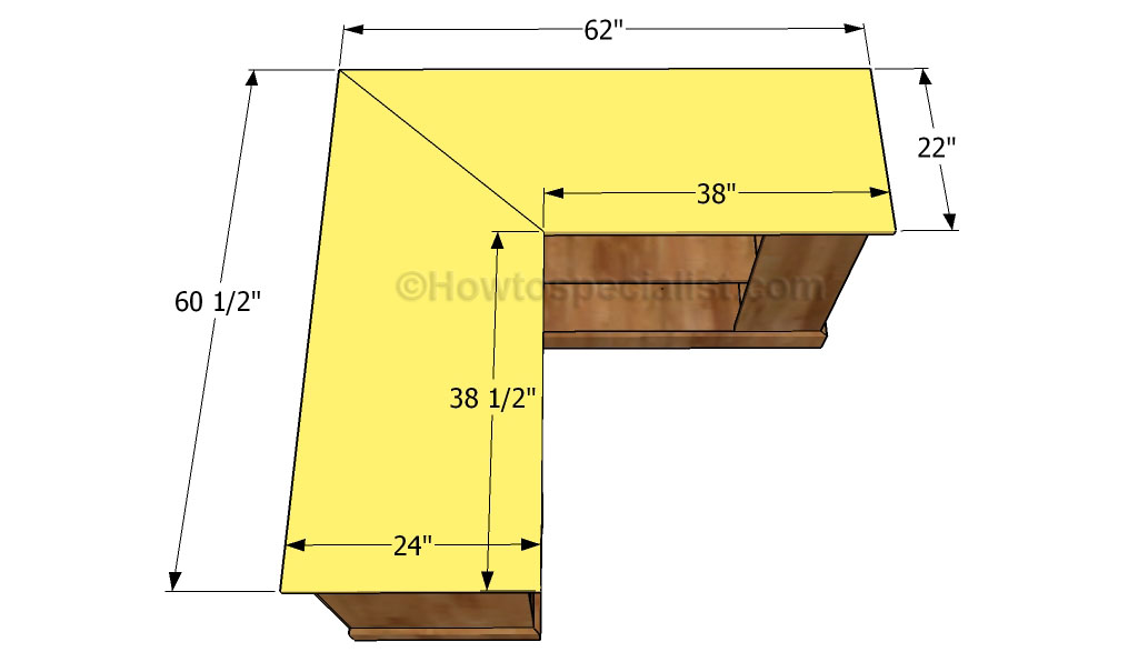 Corner Desk Plans Howtospecialist How To Build Step By Step