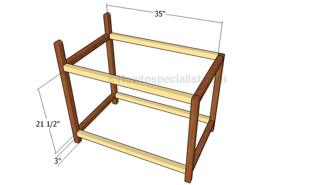 Building the frame of the cart