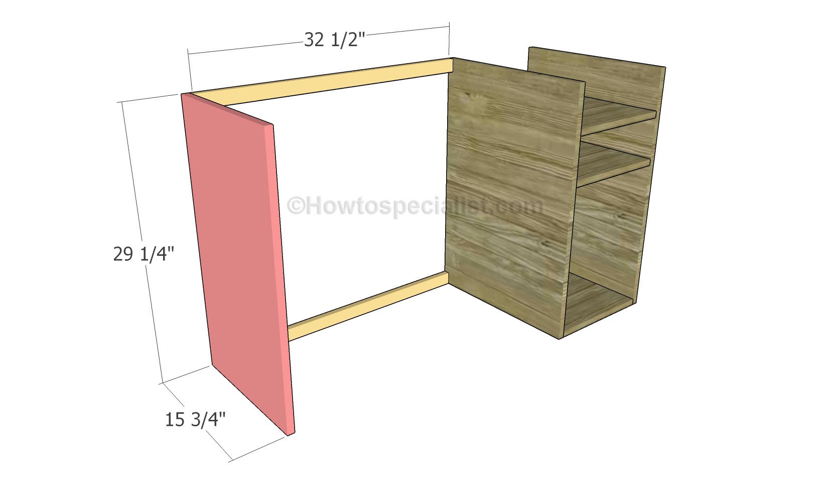 Assembling the frame of the desk