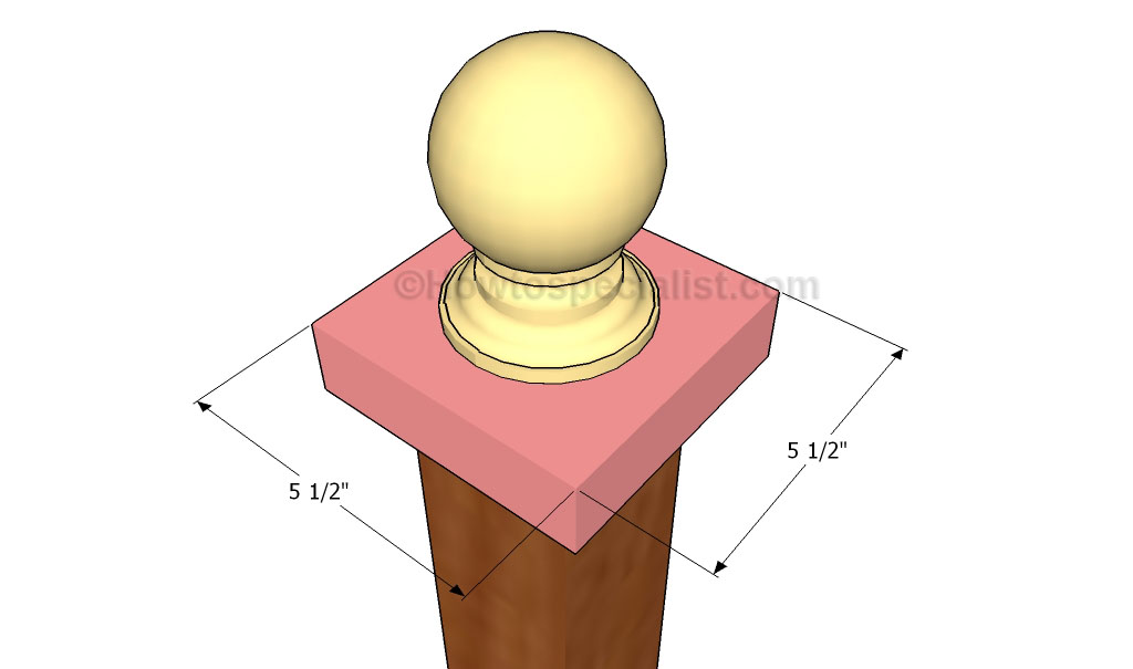 Fitting the decorative post finial