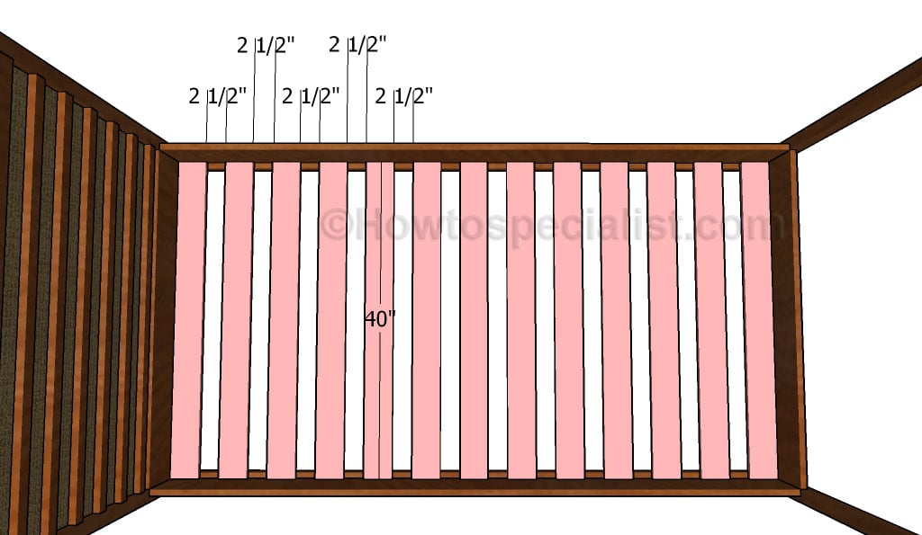 Attaching the slats