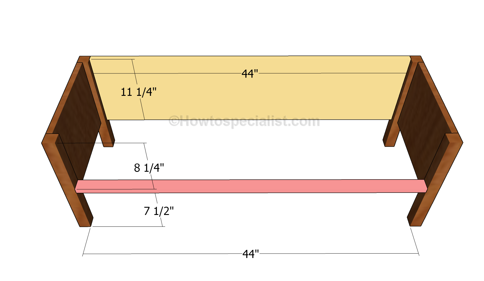 Building the frame of the bench