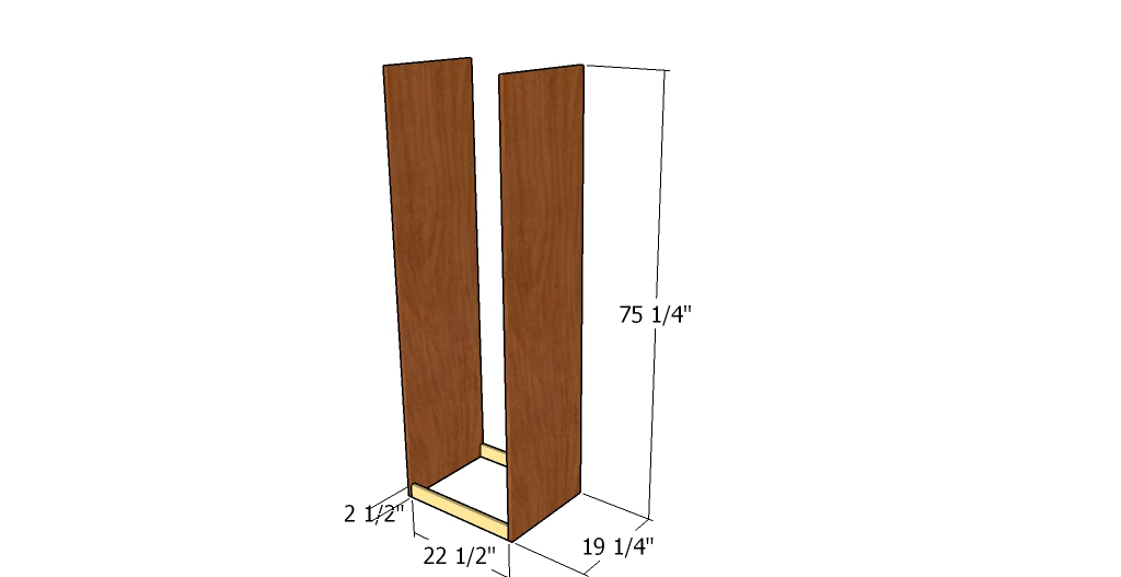 Building the frame of the cabinet