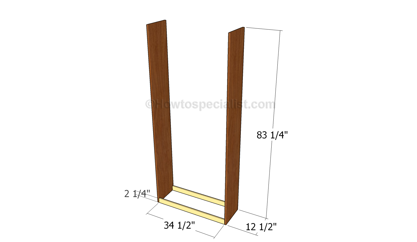 Building the frame of the cabinet