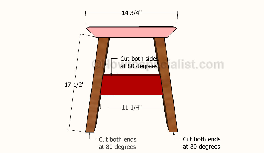 Building the sides of the bench